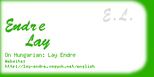 endre lay business card